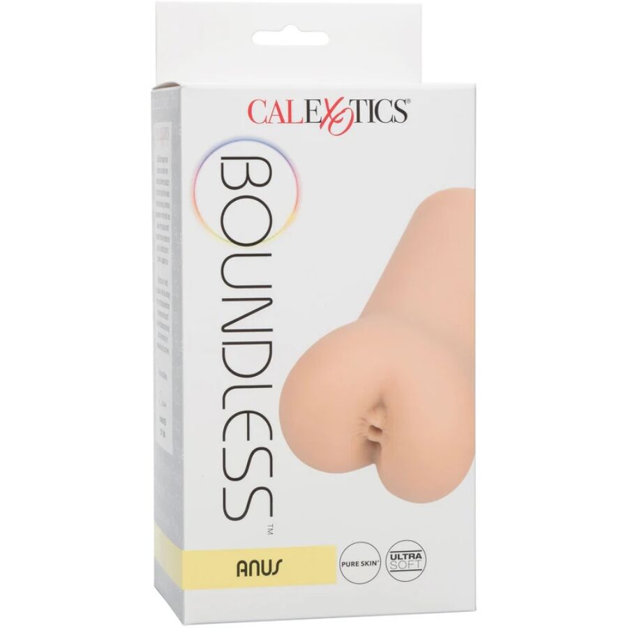 Masturbateur anus canal texturé à billes 14 cm — vue de profil