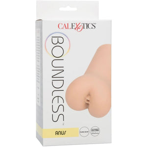 Masturbateur anus canal texturé à billes 14 cm — vue de profil
