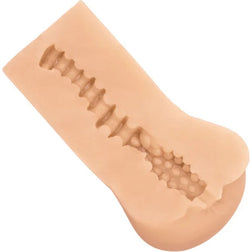 Masturbateur anus canal texturé à billes 14 cm - vue détaillée