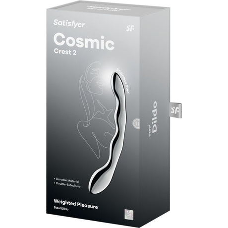 SATISFYER COSMIC CREST 2 GODEMICHET DOUBLE EN ACIER INOXYDABLE