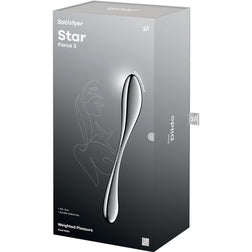 Gode double acier lisse XXL 27 cm — Star Force 3