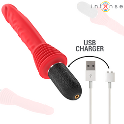 Gode chauffant Cynthia, 10 vibrations et 10 va-et-vient — emballage