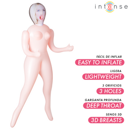 Poupée gonflable Ingrid trois orifices — vue de profil