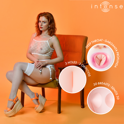 Poupée gonflable Scarlett trois orifices — emballage