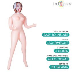 Poupée gonflable Nicole trois orifices — vue de profil