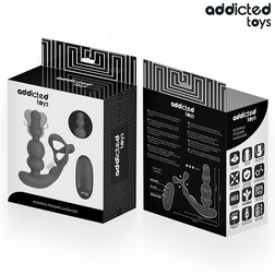 Plug anal Vibrant bulbeux cockring intégré - détail matière produit