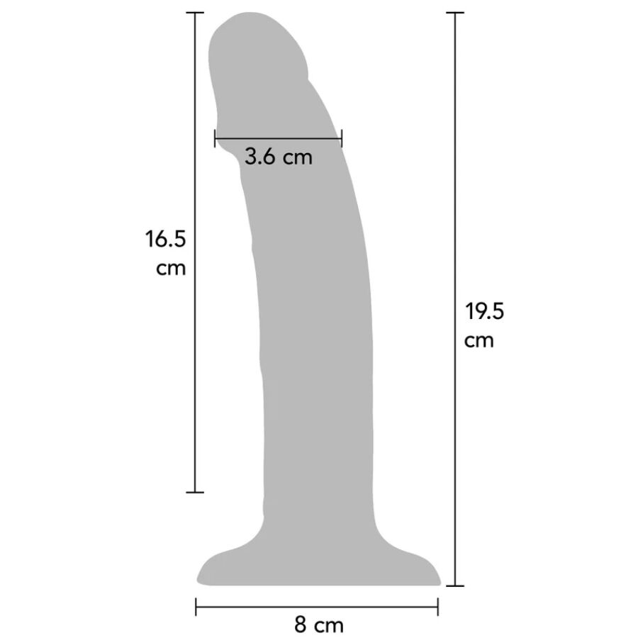 Gode vibrant réaliste Get Real transparent 19,5 cm — gros plan