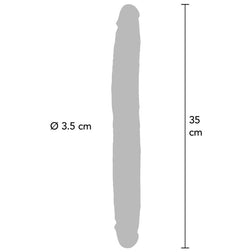 Double dong dual density réaliste 35 cm — gros plan