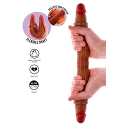 Double dong dual density réaliste 40 cm — Skin · Get Real · Godes XL & Géant