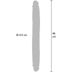 Double dong dual density réaliste 46 cm — emballage