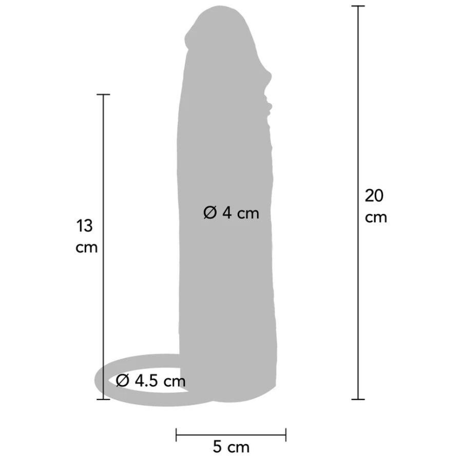 GET REAL MANCHON PENIS EN SILICONE HYDRATANT CARAMEL 20 CM