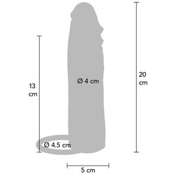 GET REAL MANCHON PENIS EN SILICONE HYDRATANT CARAMEL 20 CM