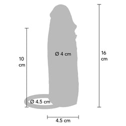 GET REAL MANCHON PENIS VIBRANT EN SILICONE HYDRATANT CARAMEL 16 CM
