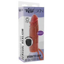 GET REAL MANCHON PENIS VIBRANT EN SILICONE HYDRATANT CARAMEL 16 CM