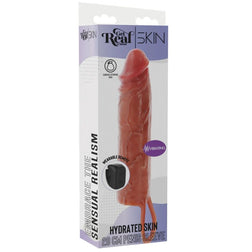 GET REAL MANCHON PENIS VIBRANT EN SILICONE HYDRATANT CARAMEL 20 CM