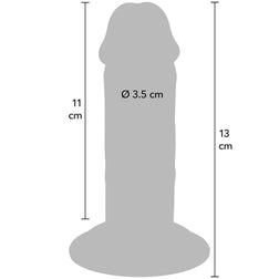 13 cm dual-density realistic dildo — packaging