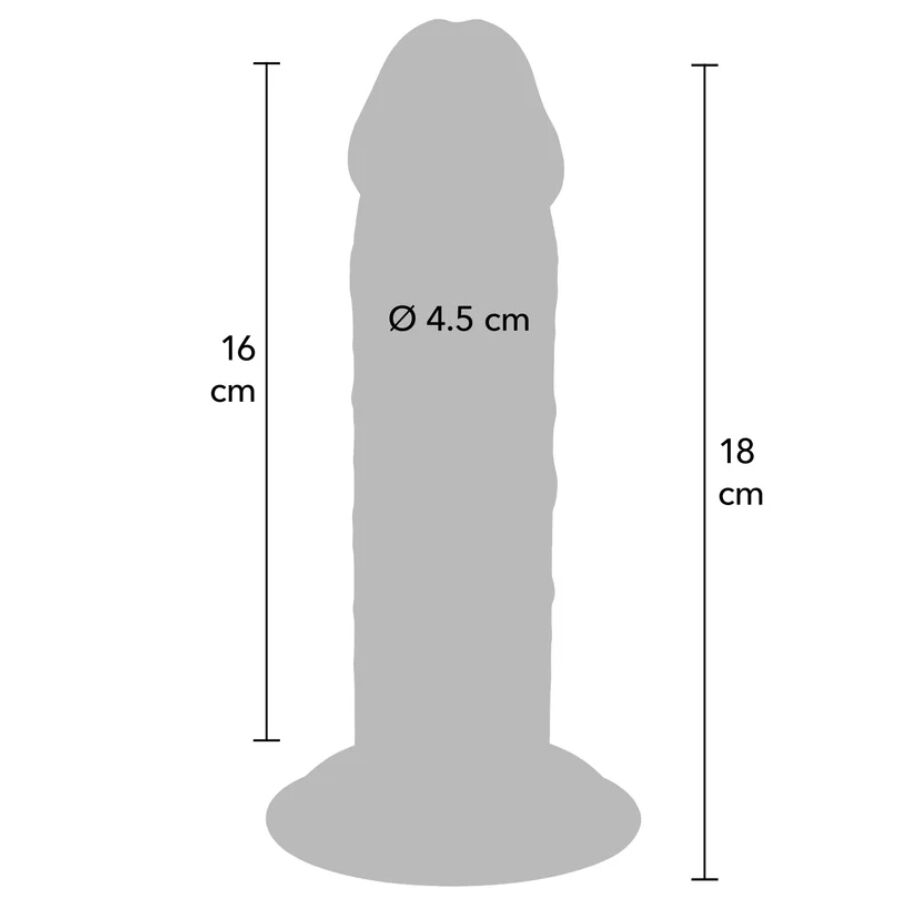 Gode réaliste double densité 18 cm — emballage