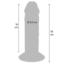 Gode réaliste double densité 18 cm — emballage