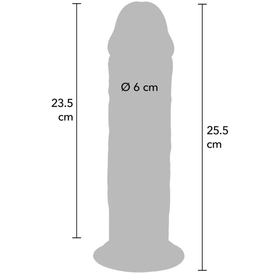 Gode réaliste double densité 25,5 cm — emballage