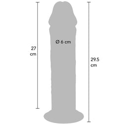 Gode réaliste double densité 29,5 cm — vue détaillée