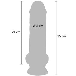 Boîte d'emballage du gode réaliste Extra Thick 25 cm