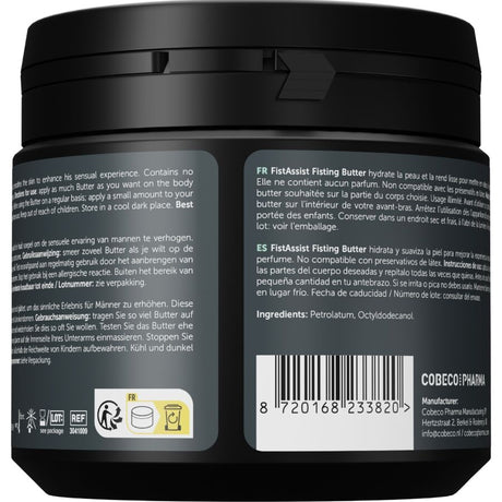 Beurre lubrifiant fisting base huile — vue de profil