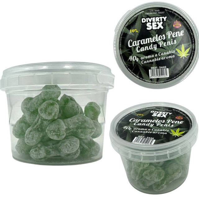 Bonbons en forme de pénis arôme cannabis 20 pièces · Diablo Goloso · Bonbons & chocolats