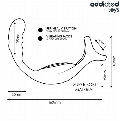 Cockring double vibrant avec stimulateur prostate — emballage