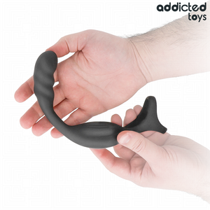 Cockring double vibrant avec stimulateur prostate — vue de profil