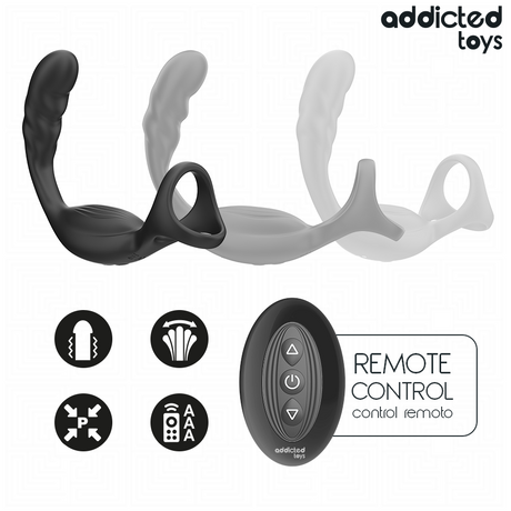 Cockring double vibrant avec stimulateur prostate — en situation