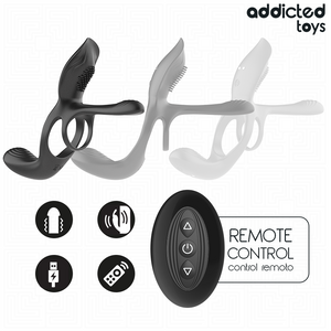 ADDICTED TOYS ANNEAU DOUBLE PENIS AVEC STIMULATEUR CLITORIAL