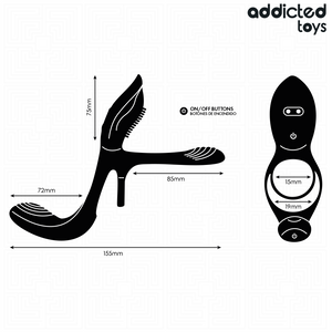 ADDICTED TOYS ANNEAU DOUBLE PENIS AVEC STIMULATEUR CLITORIAL