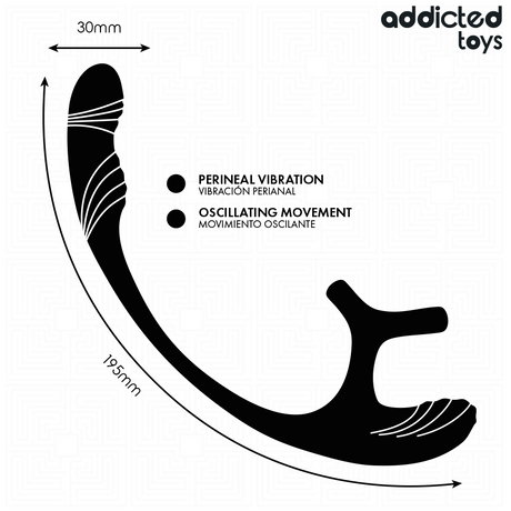 ADDICTED TOYS PLUG ANAL AVEC VIBRATION ONDULATION A 360 ET STIMULATEUR DE TESTICULES