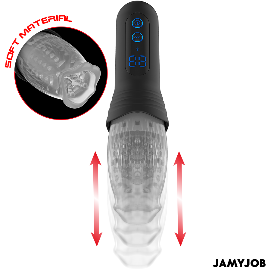 Masturbateur automatique va-et-vient + rotation 360° vibrant — gros plan
