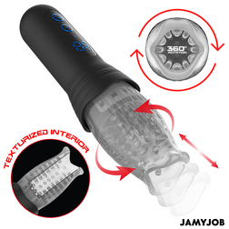 Profil du masturbateur automatique avec gaine texturée et rotation