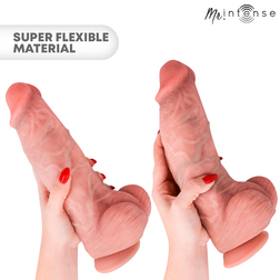 Gode réaliste XL 28 cm avec testicules — vue de profil