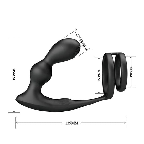 Vibrating plug + cockring with wireless remote control