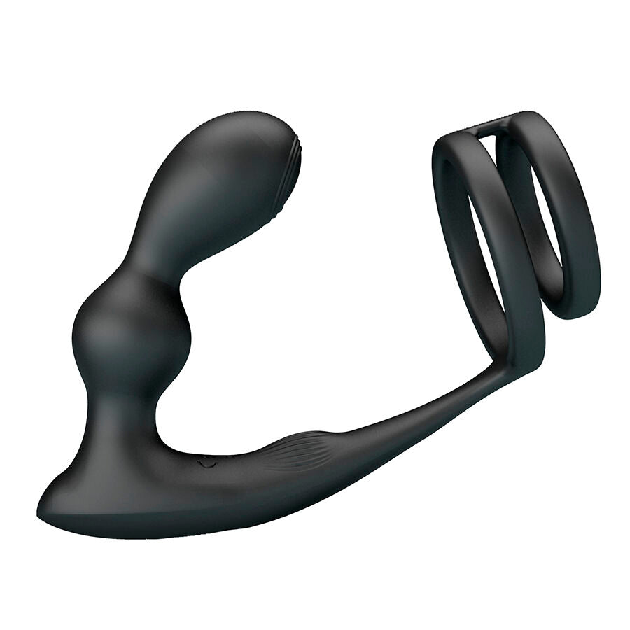 Plug vibrant + cockring avec télécommande sans fil