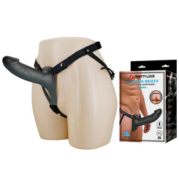 Harnais modèle Landon en Silicone noir pour le plaisir intime.
