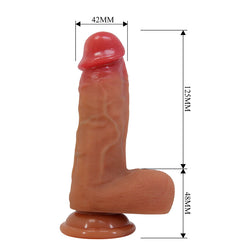 Compact Hyper-Realistic Dildo 17,3 cm with Suction Cup — Curtis