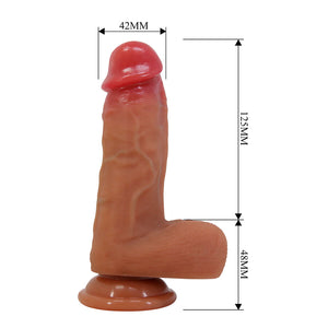 Gode Toucher Hyper Réaliste compact 17,3 cm avec ventouse — Curtis