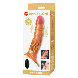 PRETTY LOVE MANCHON PENIS TEXTURE AVEC VIBRATION ET TELECOMMANDE