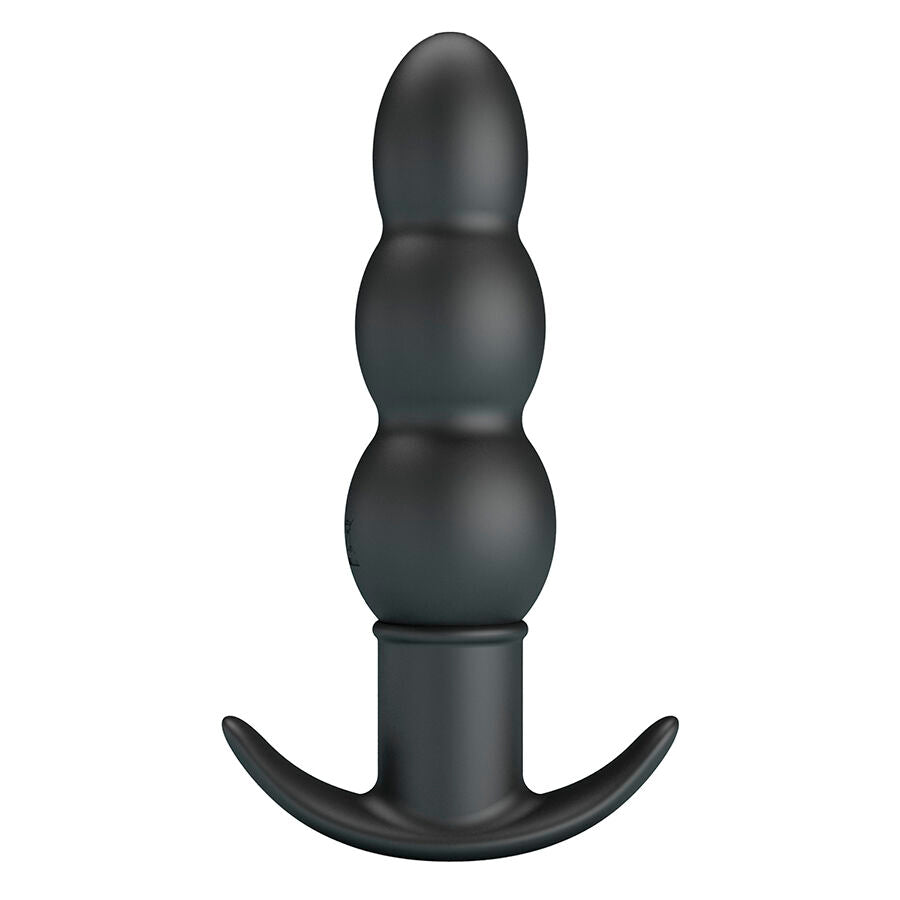 Plug anal vibrant à 3 boules graduées 10 modes — vue de profil
