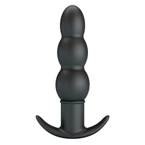 Plug anal vibrant à 3 boules graduées 10 modes — vue de profil