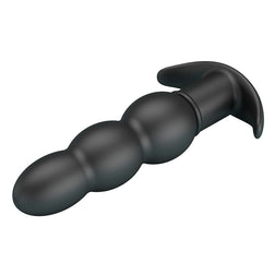 Vue inclinée du plug anal vibrant avec base en T