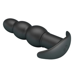 Détail de la base du plug anal vibrant avec bouton de commande