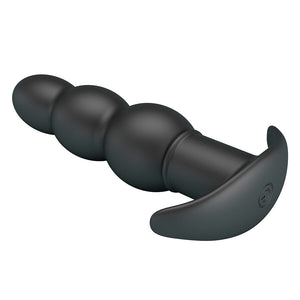 Plug anal vibrant à 3 boules graduées 10 modes — en situation