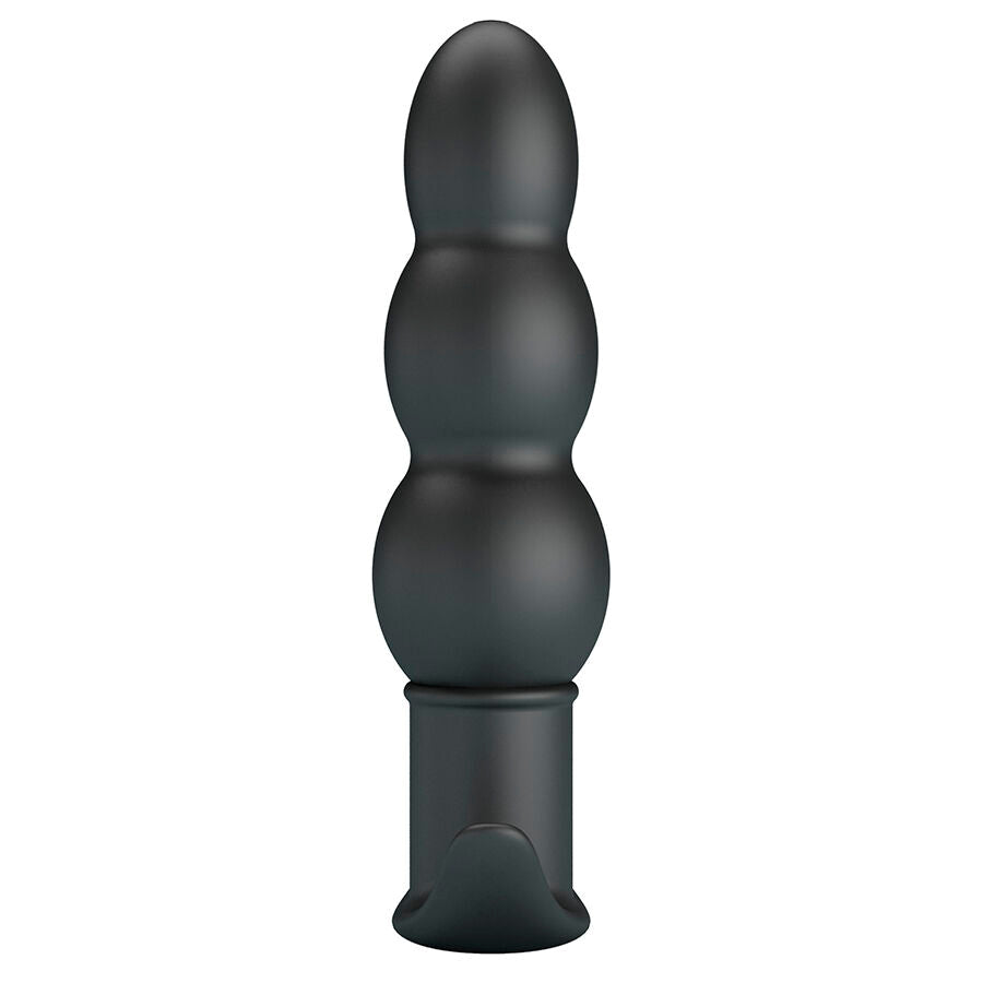 Plug anal vibrant à 3 boules graduées 10 modes — gros plan