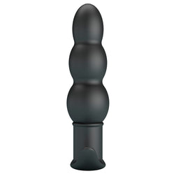 Gros plan sur la forme graduée du plug anal vibrant