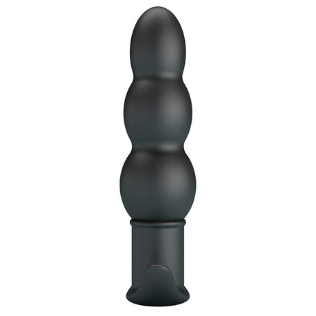 Gros plan sur la forme graduée du plug anal vibrant